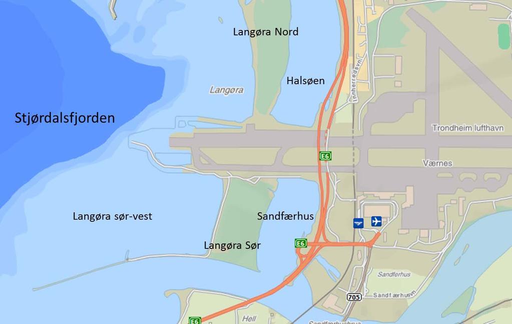 2. Områdebeskrivelse, planlagte inngrep og metodikk 2.1 Områdebeskrivelse Sandfærhus er et våtmarksområde i de nedre deler av Stjørdalselva (Figur 2.1).