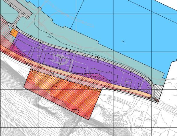 36 8.3 Beskrivelse av delområdene i planforslaget Næringsbebyggelse (N) Området mellom veg 600 og veg 612 sørøst i planområdet, avsettes til næringsbebyggelse.