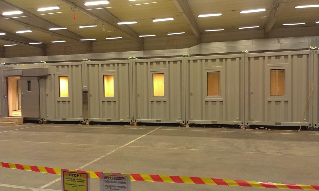 TPS container, 20 m lang består av 8 moduler som bygges