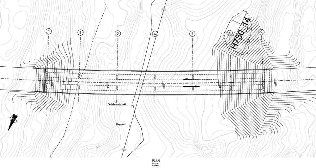 Figur: Skissetegning av «Hydalbrua» datert 2.12.2016.