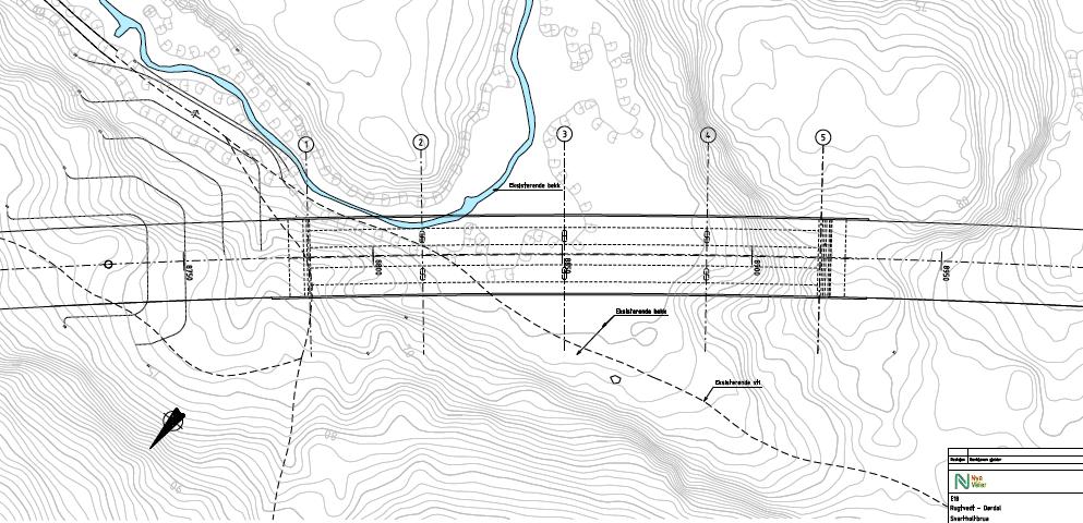 Figur: Skissetegning av «Svartholtbrua» datert 2.12.2016. Tegnet av Multiconsult for Nye Veier AS.