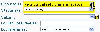 Planen fremstår nå med oppdatert planstatus.