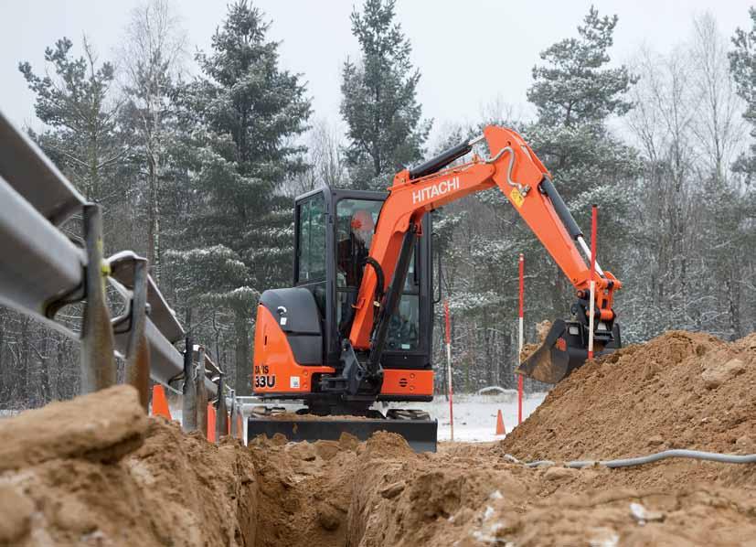 ZAXIS Serie 5 med kort bakre svingradius