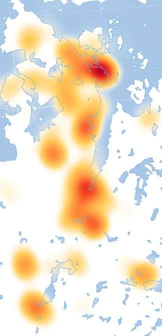 Sandnes sentrum og Solakrossen som arbeidsplasskonsentrasjoner dekker betydelig mindre geografiske områder og mottar også færre daglige reiser.