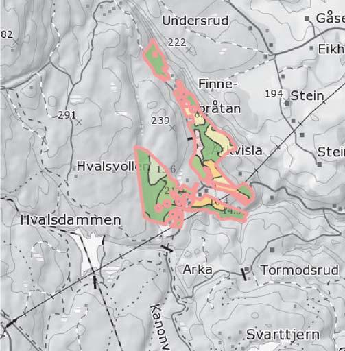 9 S Skog av særs høg bonitet 0.0 H Skog av høg bonitet 118.