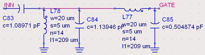 Figur 49: Støyfaktor for dualband inngangsnettverk, versjon 2 Støykurven for inngangsnettverket er vist i Figur 49.