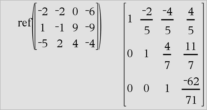 4Rect (Rekt) Katalog > slutten av en kommandolinje, og den oppdaterer ikke svar. Merk: Se også 4Polar, side 123. kompleksverdi 4Rect I Radian-vinkelmodus: Viser kompleksverdi i rektangulær form a+bi.