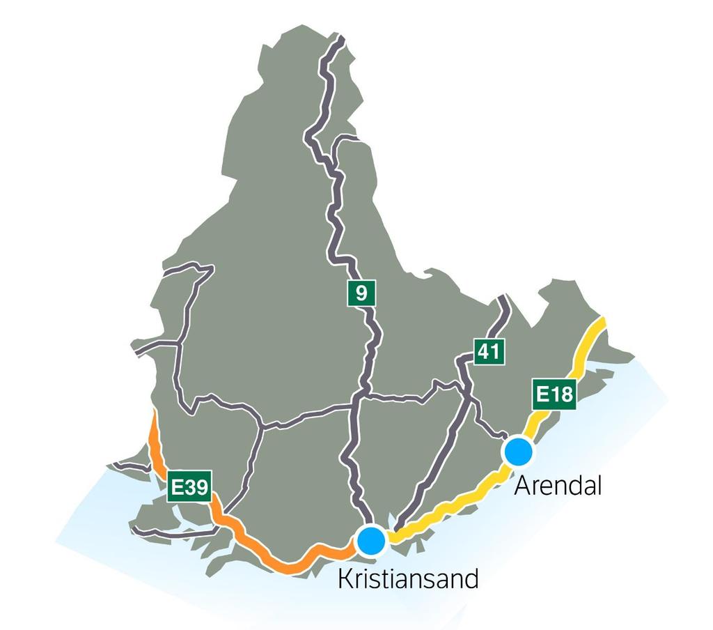 som mulig i Arendal/Aust-Agder.» Tilsvarende skal «det regionale folkevalgte nivået legges til Kristiansand.» KMD besluttet å legge det nylig sammenslåtte fylkesmannsembetet til Arendal. Etter 1.
