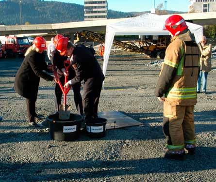 Fakta 1 11. januar 2006: Byggingen er godt i gang. Bergen brannvesen ble etablert som kommunalt brannkorps i 1863.