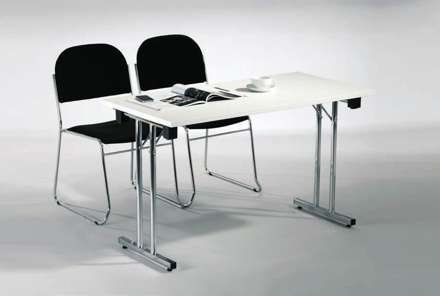 solide og stabile konferansebord med sammenleggbare ben.