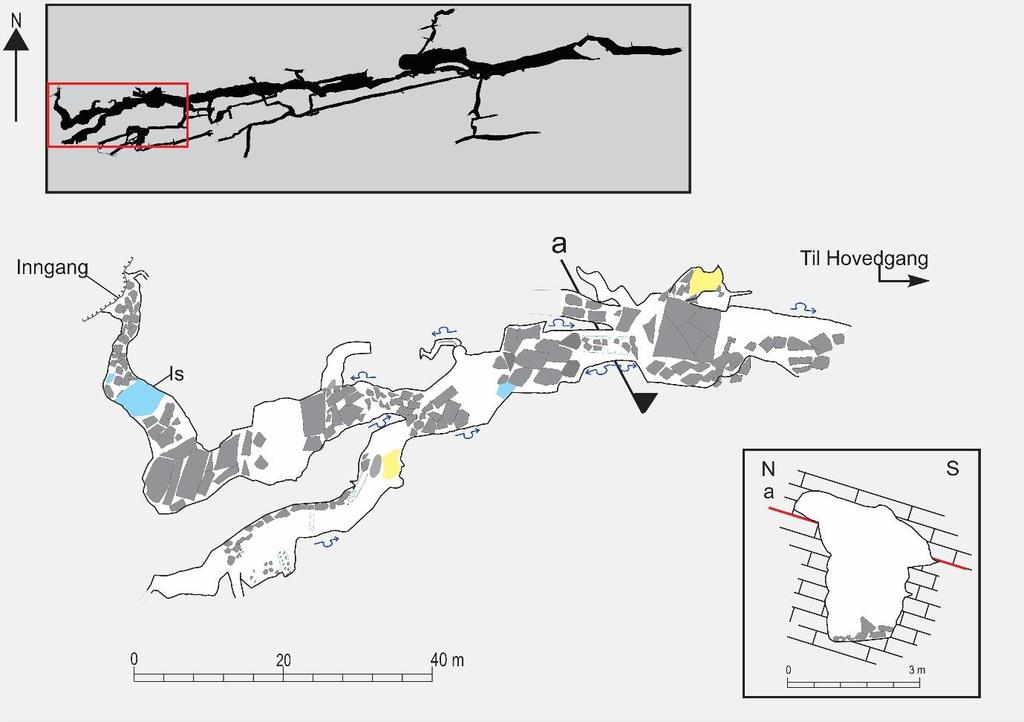 Kapittel 5 Resultat 5.2.3 Nordre Lapphull og Kollapsgang Nordre Lapphullet er den tredje inngangen til Lapphullet og ligger 50 meter nord for den første inngangen.