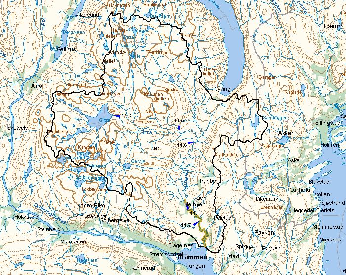 1. Beskrivelse av oppgaven Flomsonekart skal konstrueres for flomutsatt elvestrekning i Lierelva i Lier kommune i Buskerud, delprosjekt fs 011_1 Kjellstad i NVEs Flomsonekartprosjekt.