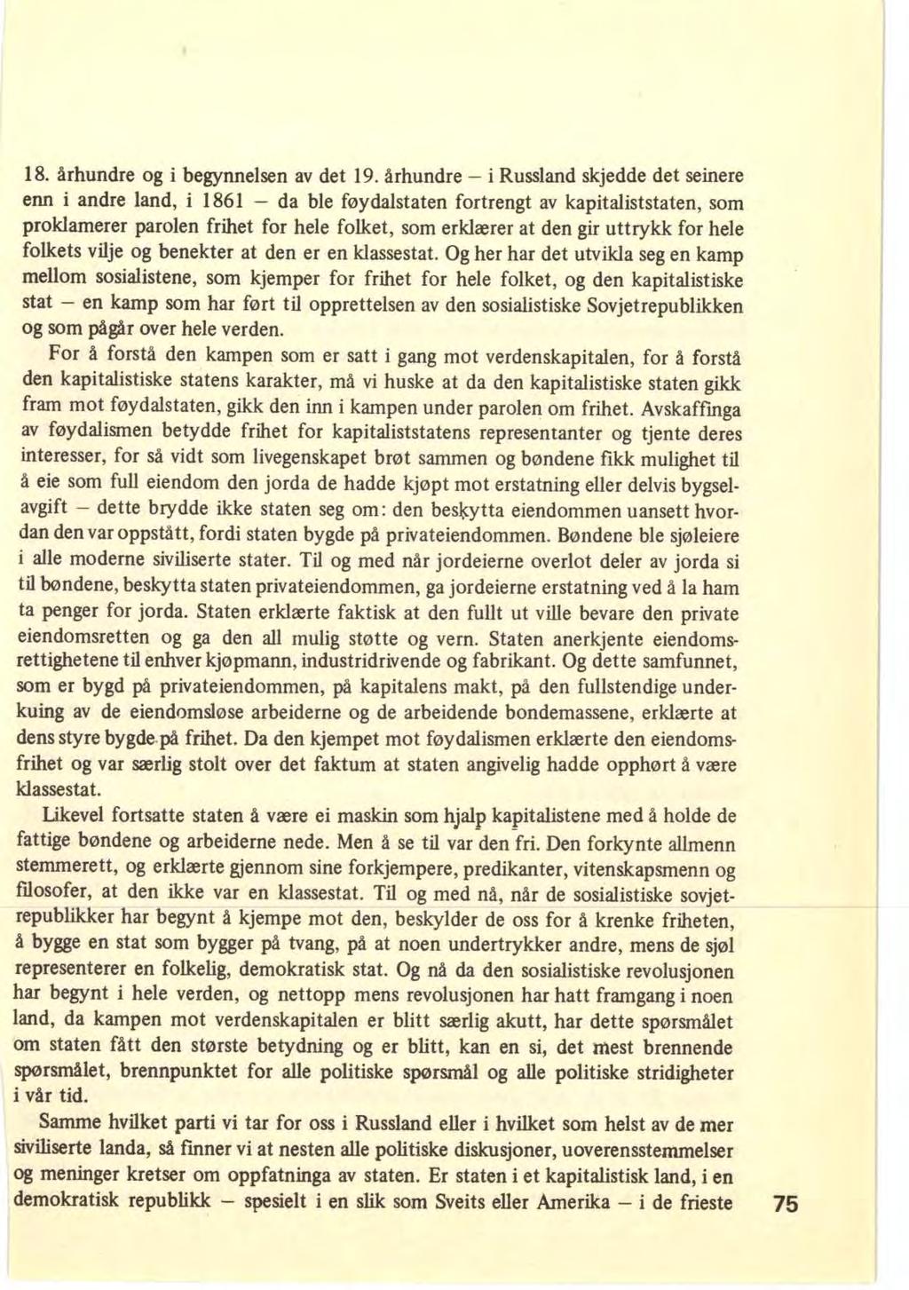 18. århundre og i begynnelsen av det 19.