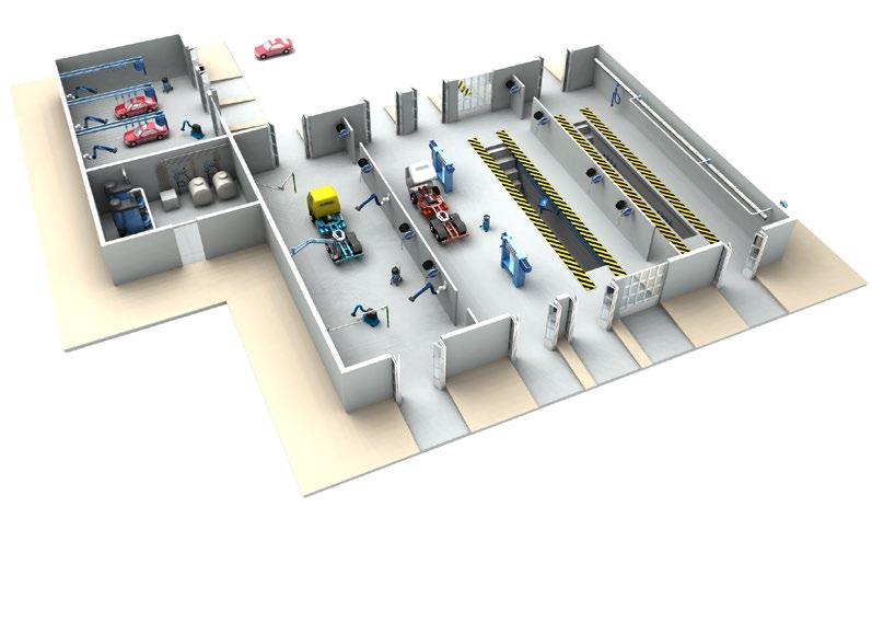 Rent verksted Bedre arbeidsplass Nedermans produkter og systemet kan brukes på alle typer kjøretøyer fra biler til tunge kjøretøyer. Løsningene våre er derfor i utbredt bruk i bilindustrien.