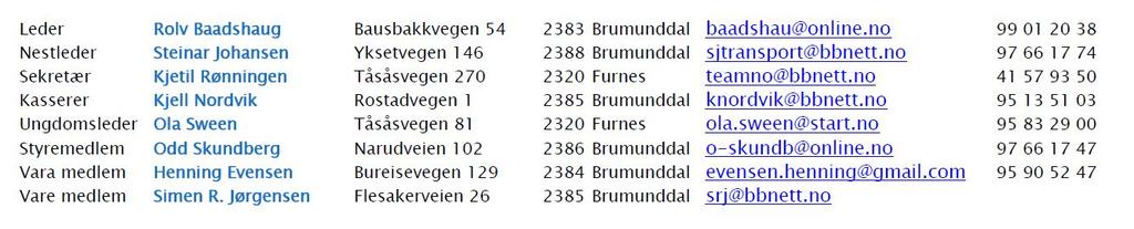 STYRET I BRUMUNDDAL SKYTTERLAG