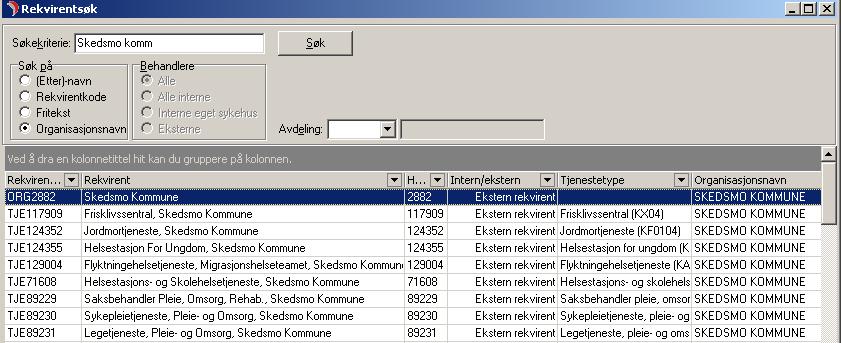 Registrering av PLO-kommune i sengepostrutiner Kommune heter ikke PLO bakerst i