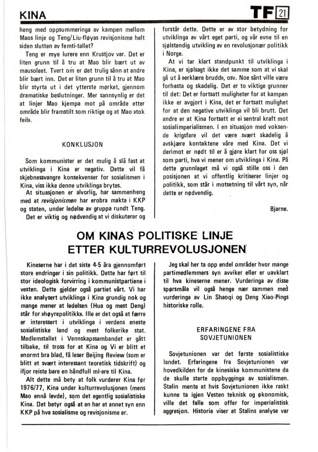 KINA TF Nettpublisering ved Forvaltningsorgan for AKPs partihistorie (www.akp.