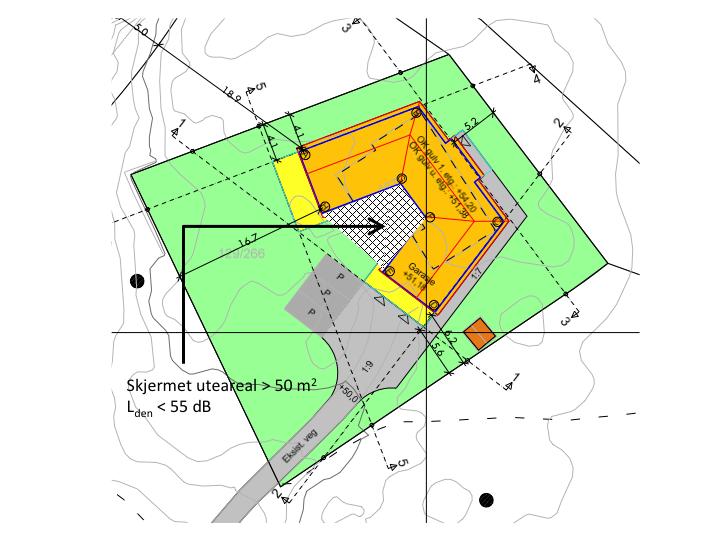 Skjermet uteareal Avslaget på byggesøknaden etterlyser markering av støyredusert uteareal.