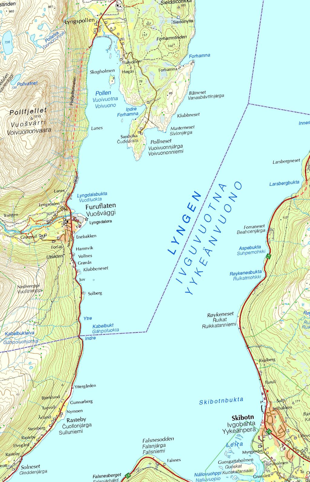 Oppdrag nr: 18.1.2016 Rev Dato Tekst MBP IJM MBP Utarb Kontr Godkj 1350010908 1: 50 000 Status: Lyngen kommune P.