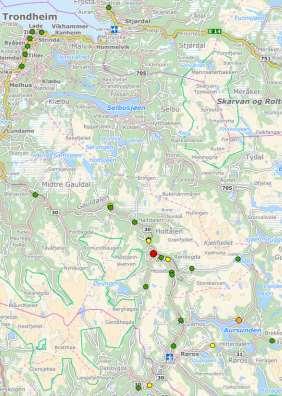 Side 37 av 38 Politiregistrerte trafikkulykker Norge 2006-2015 Ulykker med Holtålinger innblandet Hvor skjedde uhell der Holtålinger var innblandet?