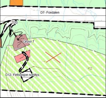 7 2. Formål med planen Planarbeidet har som hovedformål å legge til rette for å bygge en ny radar på Gruve 7 fjellet, i tilknytning til den eksisterende SPEAR radaren, ved å utvide anlegget med en