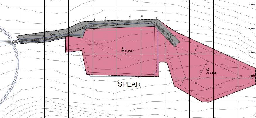 1 Generelt Areal planområdet: 161,3 dekar. Plankartet er tegnet i målestokk 1:2000, i format A1, med 1 meter ekvidistanse. Digitalt kartgrunnlag er levert av Longyearbyen lokalstyre.