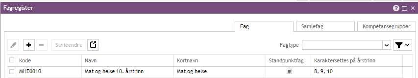 Det «ikke ordinære» vitnemålet MHE0010 og MUS0010 og andre fag som ikke karaktersettes på årstrinn 10 Koden fra 10.