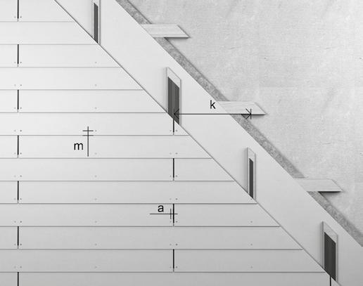 Weatherboards (Liggende kledning) Alle platetyper kan benyttes som weatherboard. Platene monteres på vertikale utlektninger med synlig eller usynlig innfestning.