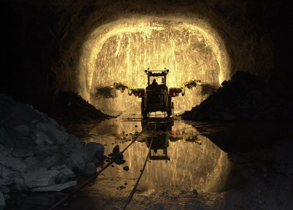 Underground mine many operations Sampling Drilling Charging
