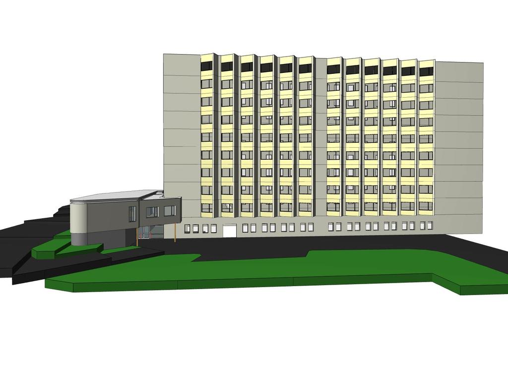 Prosjekt: Ålesund sjukehus - AMK Tegning: 3D eksteriør Korrigert dato: Tegnet