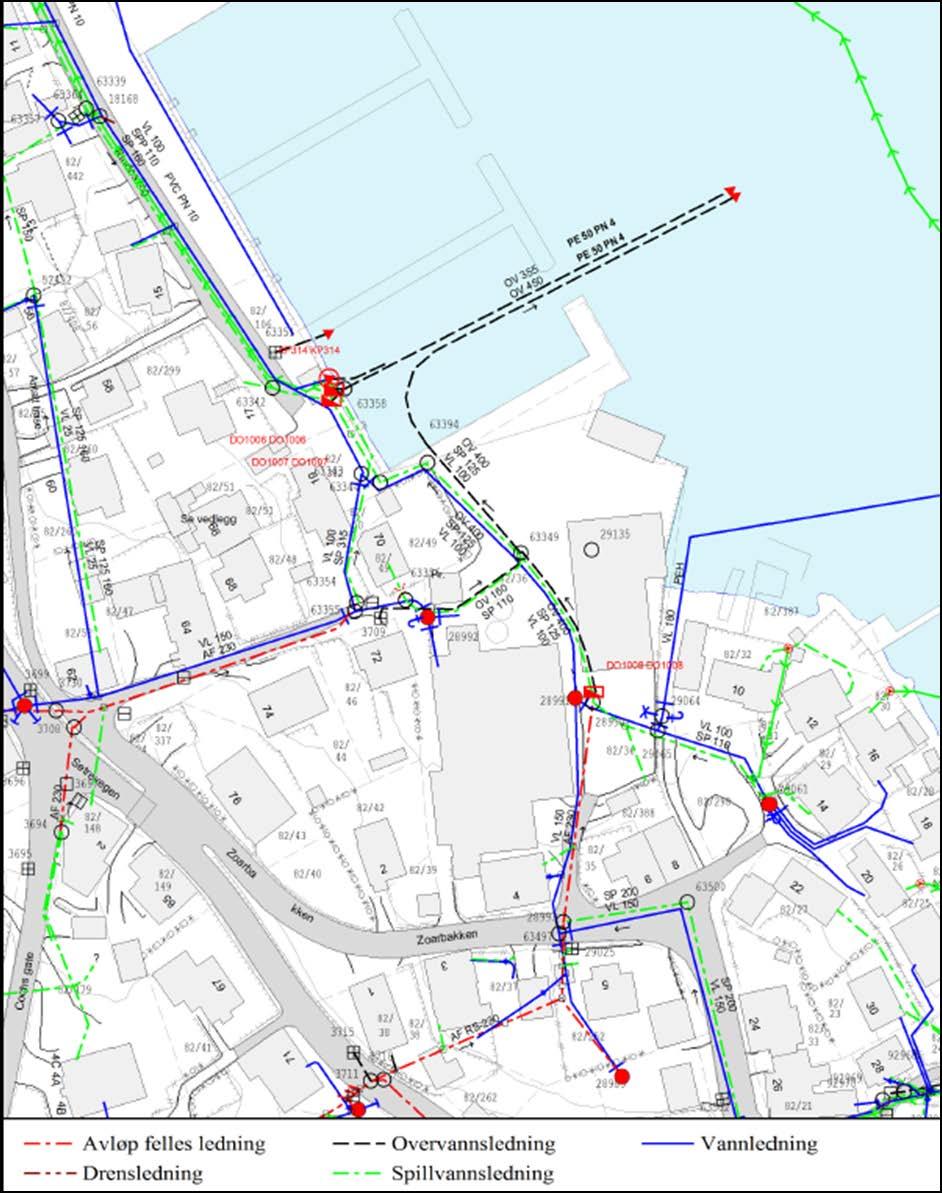 Eksisterende ledningsanlegg 3.4. Virksomhetsrisiko Hendelse 35 Forurenset grunn Planområdet er en tidligere industritomt og det kan være potensiale for forurensning i grunnen.
