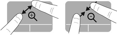 MERK: MERK: Rullehastigheten styres av fingerhastigheten. Rulling med to fingrer er aktivert fra fabrikk.