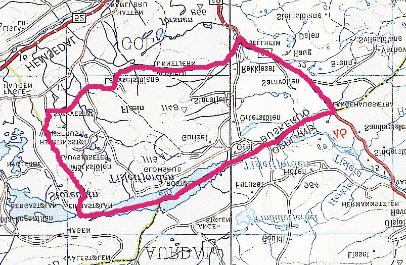 3. OMTALE AV KARTLEGGINGSOMRÅDET 3.1 Oversikt Kartleggingsområdet er 105 km² og ligg nord i Gol kommune i Buskerud fylke. Tisleifjorden og kommunegrensa mot Hemsedal avgrensar området i nord og vest.