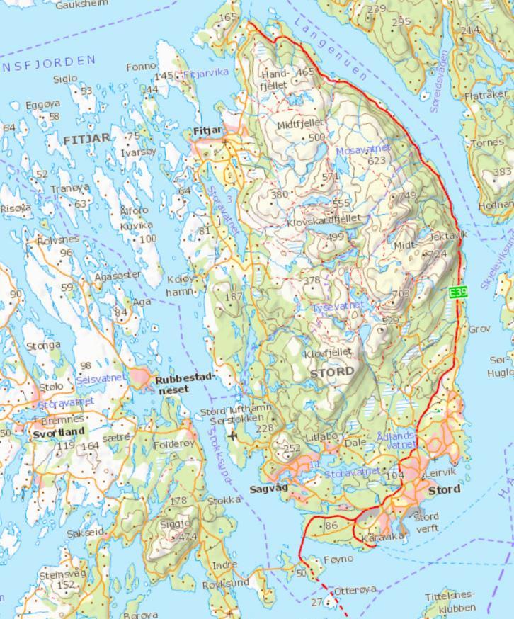 31 VEDLEGG 1 BUSSLINJER, BÅTLINJER OG OVERGANG BUSS BÅT Busslinjer Utbyggingsmønsteret på Stord er slik at de aller fleste lokalbussene har endestasjon (terminerer) i Leirvik.