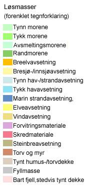 Ved å overføre det berørte området inn i plankartet, blir situasjonen slik som det fremkommer på kartet til venstre. Det blir ca. 1/3 av planarealet i nord som blir berørt, d.v.s. at aktsomhetsområdet gjelder fem av seks nye tomter.