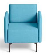 Stolen er lydabsorberende. Sort filt Tekstil: Farge tekstil innside stol: Waterborn # 543 ("rust") Bredde: 540 Total høyde: 850 Møte 2112: 6 stk Møte 2115: 10 stk 1.19 1.