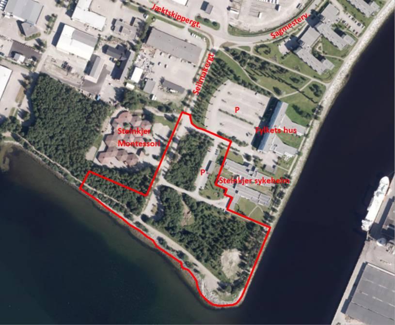 Reguleringsplan for Nordsileiret, område B17, søndre del 3.4 Dagens arealbruk Tilstøtende arealer Planområdet ligger innerst i Seilmakergata og grenser til promenaden langsmed fjorden og elva.