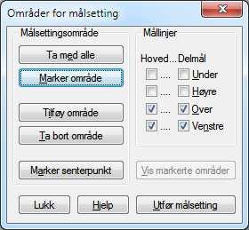 Målsettingsområde Vi gjør oppmerksom på de mulighetene du har for SELV å markere for hva som er med i området som skal målsettes.