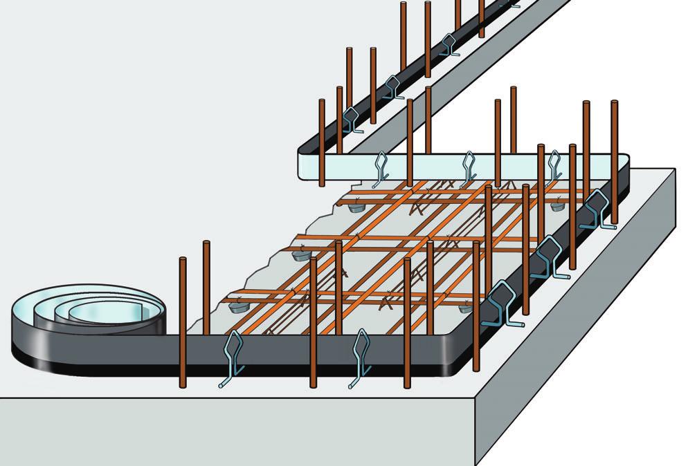 Tetningsplate rull VB1 Ensidig helbelagt fugeplate til tetting av monteringsfuger uten oppkanting av betongen.