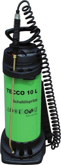 TECCO 10 L Formoljesprøyte med finfilter for økonomisk påføring av