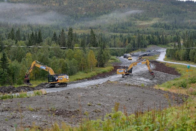 Haugholt holder nå på med trompeten på den siste portalen og vi vil starte tilbakefylling så snart de er ferdig og har pakket seg ut.