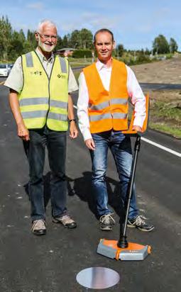no Nøyaktig dokumentasjon av tykkelsen av de ulike asfaltlag er nyttig både for oppdragsgiver og utførende entreprenør.