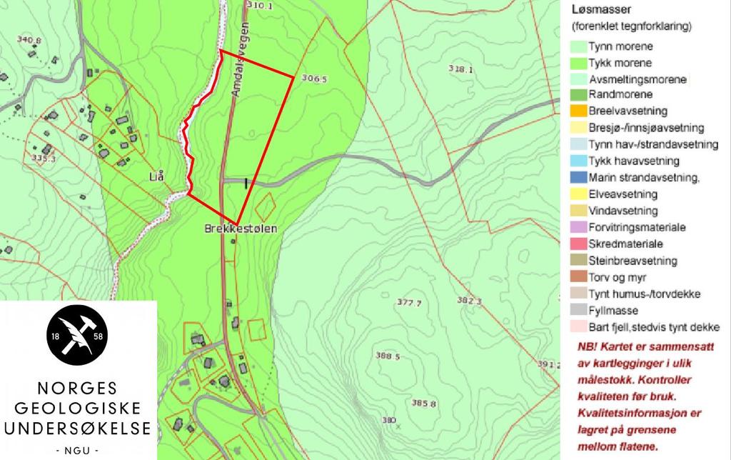 2.3 UNDERSØKING I FELT Det er gjort synfaring av området til ulike tider av året, og over fleire år. Synfaringane er gjennomført av siv.ing. teknisk geologi Arild Fosstveit. 3.