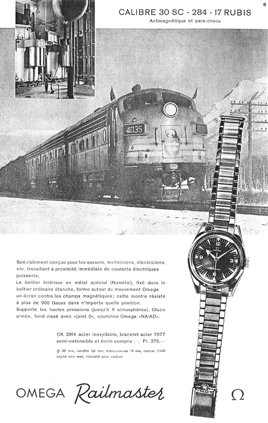 THE TECHNICIAN S TIMEPIECE: THE RAILMASTER Planes flew further; trains went faster, but the rapid advances of the early 50 s brought with them, stronger magnetic fields.