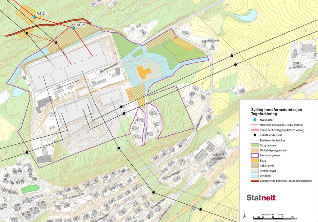 Omsøkt areal Utvide stasjonstomt mot nord og