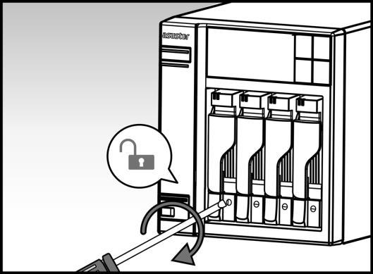 5. Når låsehaken er fast, kan du låse den på plass ved hjelp av diskskufflåsen.
