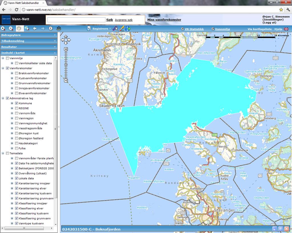 Boknafjorden (0242031500-C) Åpen eksponert kyst Svært god (bunndyr: svært god) Ingen risiko Liten grad - Fiskeoppdrett