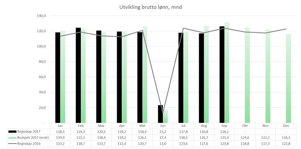 Avvik Omr. Artsgr. Artsgrp.navn Akk.regn Budsjett Prognose årsprognose 10 Fastlønn 9 193 16 209 15 714-495 NAV 20-40 Variabel lønn 8 20 15-5 Sentraladm. SUM Sentraladm. inkl.