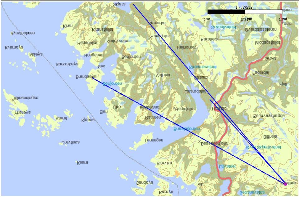 1) Forward scatter (vindturbinen befinner seg mellom TV-sender og mottaker). Dersom det er mer enn 4 km avstand fra vindturbin til TV-mottaker, er det liten sannsynlighet for forstyrrelser.