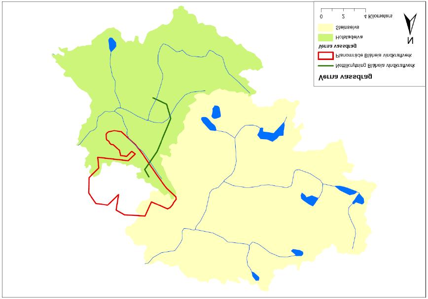 Figur 59 De vernede vassdragene Steinsdalselva og Hofstadelva med respektive nedbørsfelt Verneverdier I de første verneplanene, verneplan I og II, ble det vektlagt å verne helhetlige vassdrag fra